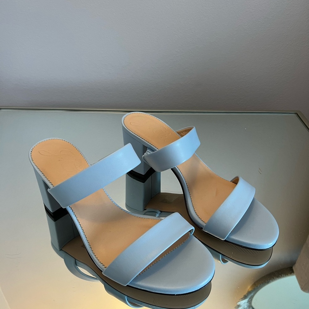 J Crew Lucie Double Strap Block Heel Size 9 - image 5